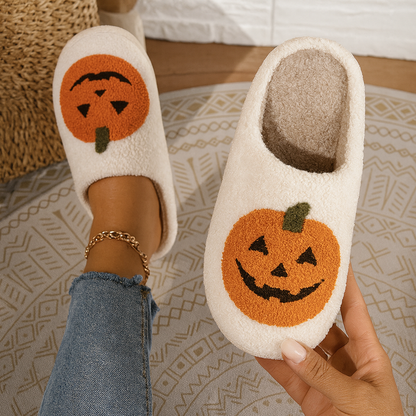 Pumpkin Plush Slippers